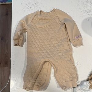 Nike Beige Quilted Kids Footie